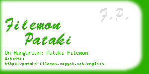 filemon pataki business card